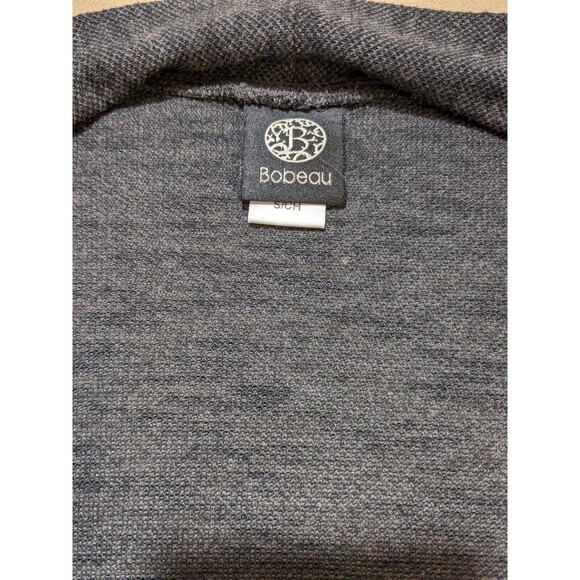 Bobeau Light Weight Black Open Front Hip Length Sweater Cardigan Duster Small - Picture 5 of 8